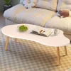 White Small Coffee Table, Modern Mid Century Coffee Table, Cloud Coffee Table, Unique Minimalist Coffees Tables for Living Room 1