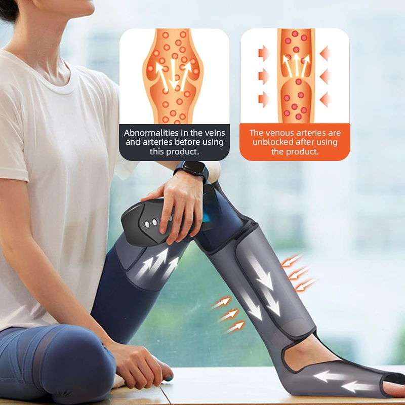 Leg Massager for Circulation and Relaxation with Heat Foot and Calf Massage Air Compression
