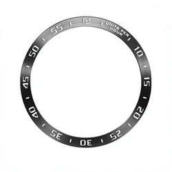 Premium Metal Bezel with Time/Speed Scale Frame - Protective Ring - Galaxy Watch 6 44mm ( Time Black)