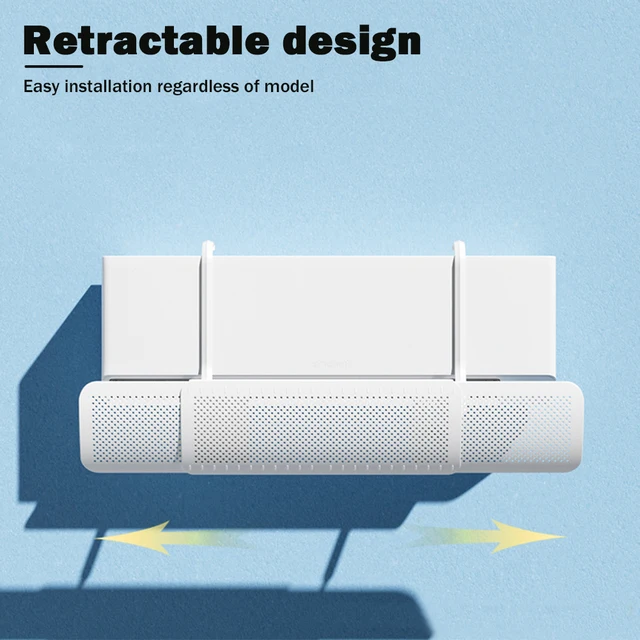 Protector De Flujo Aire Acondicionado Deflector Aire Acondicionado Universal - Ajustable 180°, Evita Aire Directo, Sin Instalación Parabrisas Ac Ajustable Evitar Aire Directo