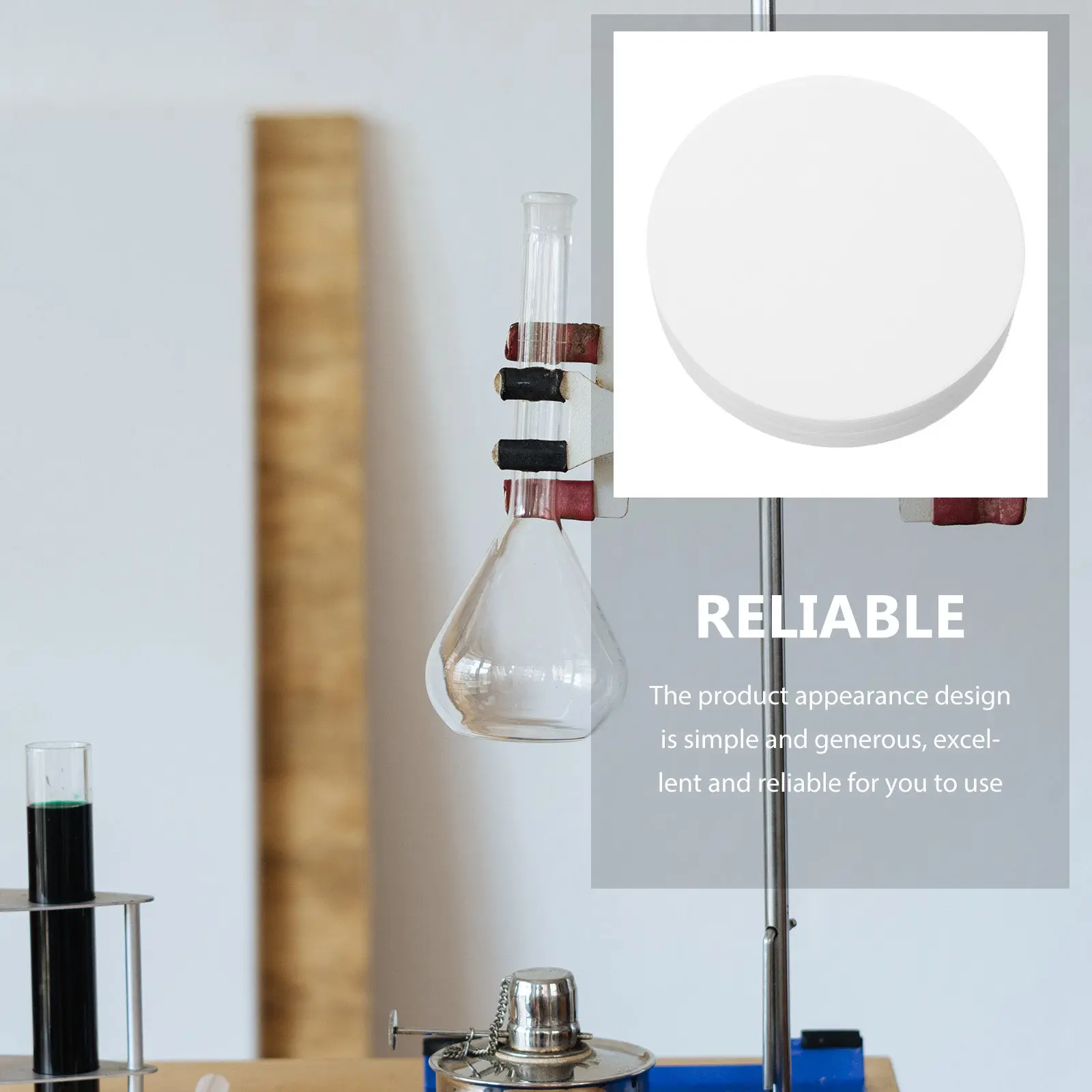 100Pcs 실험실 필터 종이 실험용 정성 흡수지 빠른 여과 중간 속도 깔때기 사용 실험실 용품