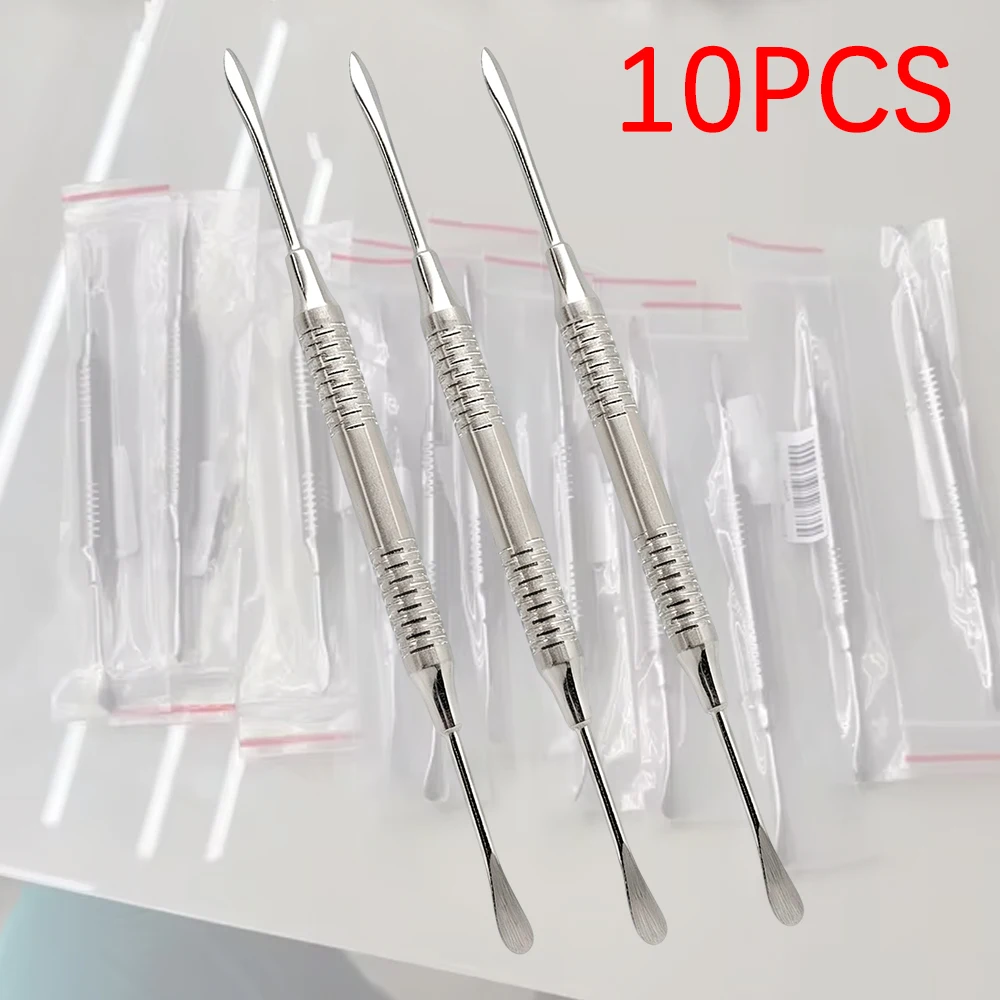 10 Stück Doppelendiger Zahnärztlicher Periosteal-Elevator für Implantatchirurgie, Geweberektions- und Trennungshilfe, Autoklavierbares Chirurgisches Instrument