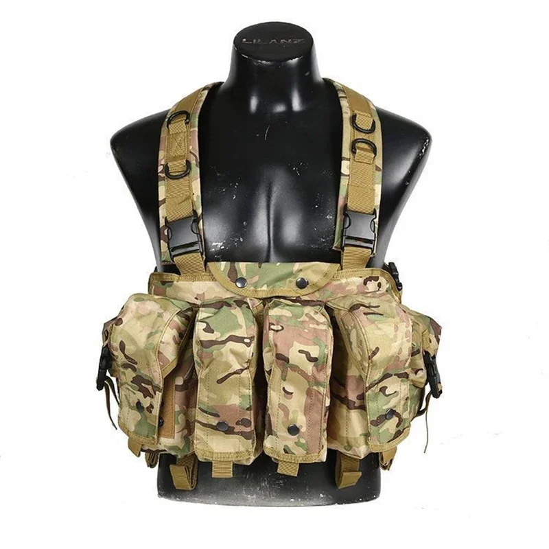 TMC RG Grey M4 Mag Tactical Chest Rig LE 6 Vest For Airsoft Pantball - View #6