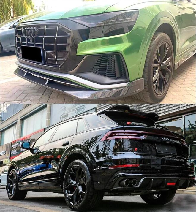 Body Kit For Audi Q8 SQ8 2018 2019 2020 2021 2022 Bumper Front Lip