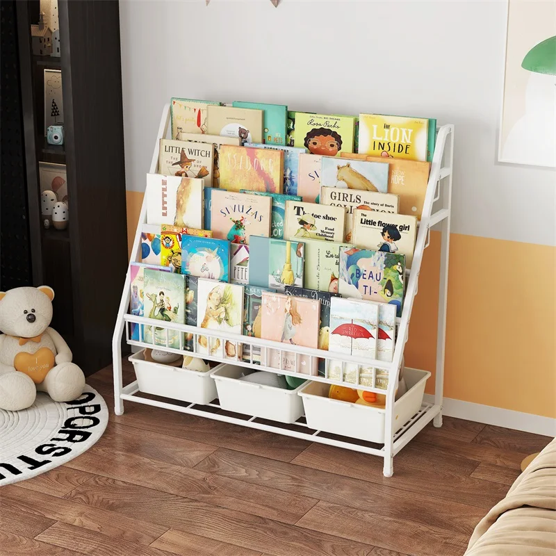 Floor standing storage rack, reading area picture book rack, multi-layer toy storage rack