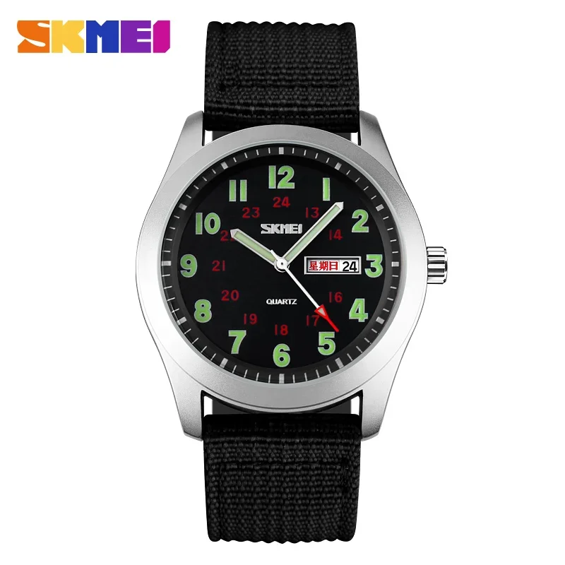 SKMEI 9112 Luxury Luminous Pointer Waterproof Male Wristwatch Men Sport Quartz Watches Date Calendar Clock Reloj Hombre 9318