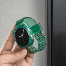 Transparent Silicone Case and Strap for Smartwatch Accessories (Gr)