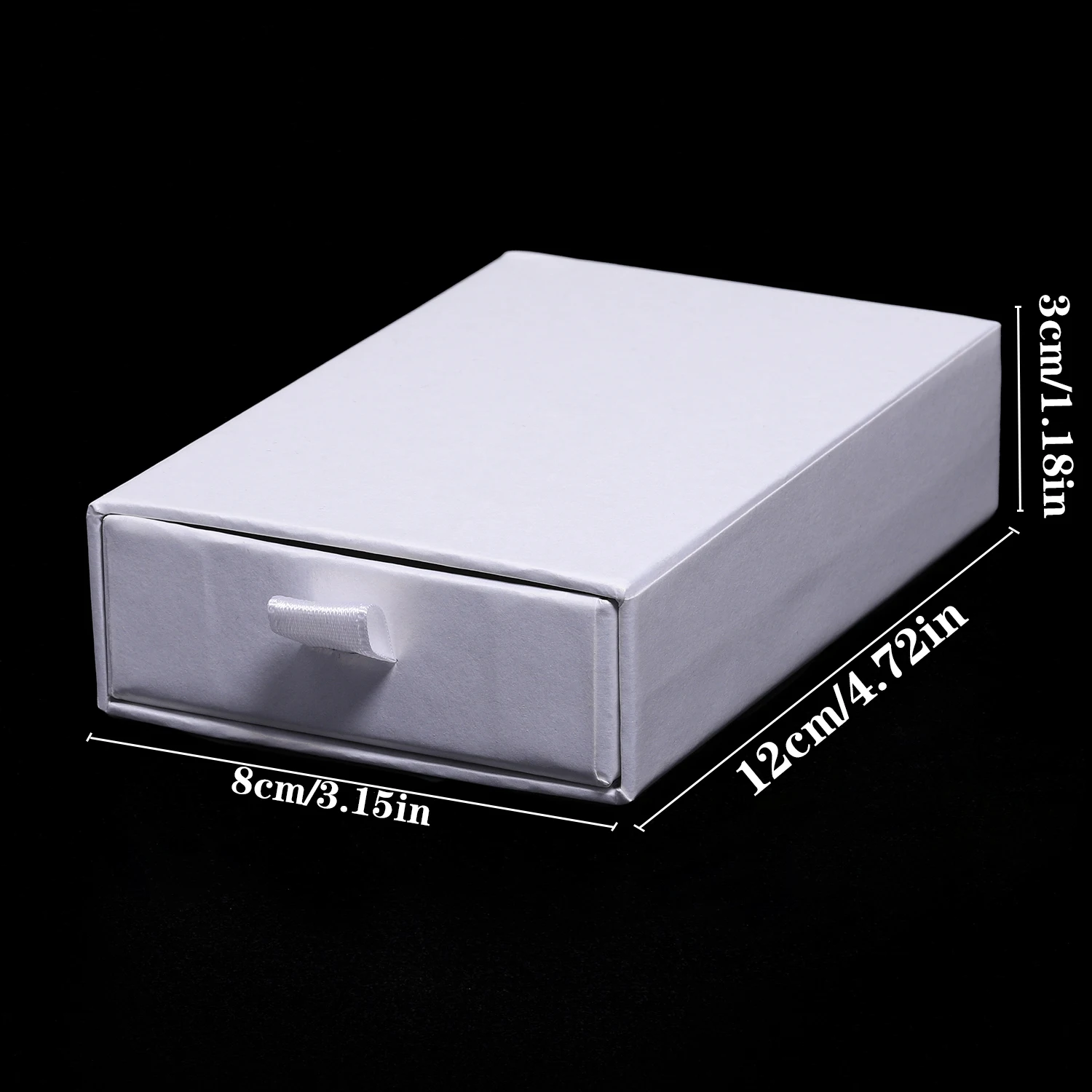White Creative Paper Drawer Jewelry Packaging Box Necklace Rings Bracelet Organizer Display Stand Gift With Ribbon Rope Sponge