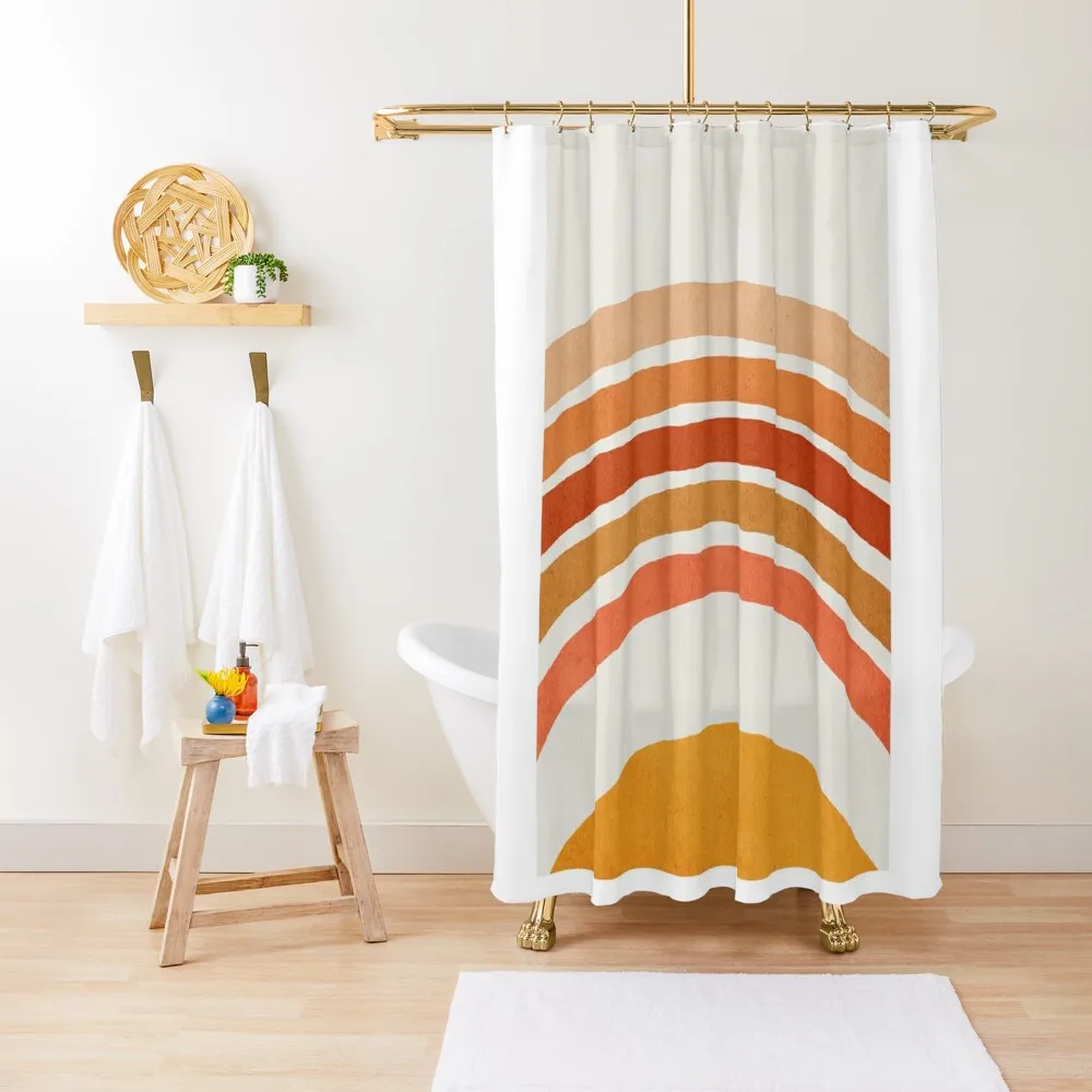 

Rainbow, Abstract, Mid century modern kids wall art, Nursery room Shower Curtain Bathroom Deco Bathroom Showers Curtain