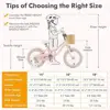 Children's Bike, 14-18 Inch with Training Wheels, Basket, Adjustable Seat & Handlebar, Hand Brakes, Suitable for Ages 3-8