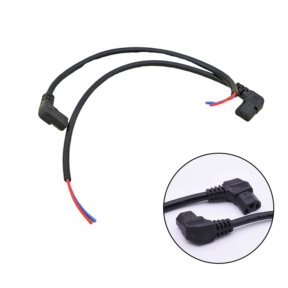 

Power Cord Plug E-bike Plug Socket 4 Square Elbow 490mm ABS + Copper Accessories Cable Wire Charging Copper Core