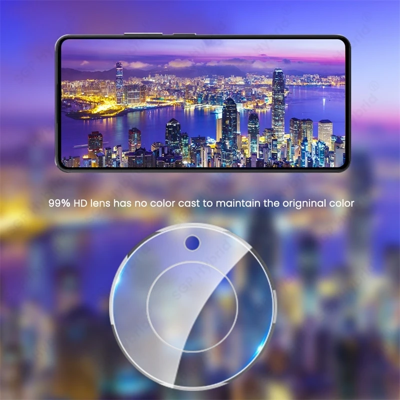 아너 매직8 라이트 8Lite 라이트 5G용 3D 곡면 카메라 보호 케이스, 투명 크리스탈 강화유리 렌즈 커버 (호나/호너 X9d 호환)