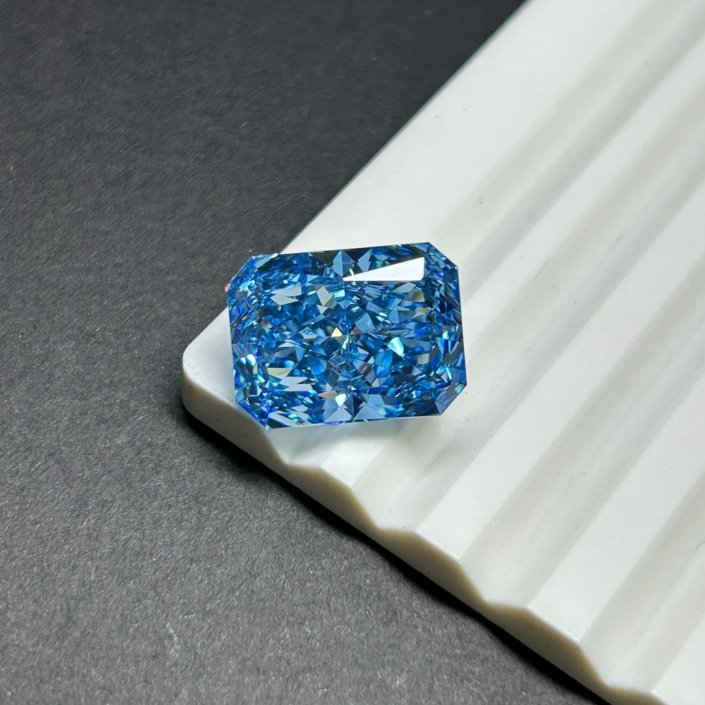 Meisidian 5x7mm~13x18mm GEMS New Products Hand Make CZ Diamond 8 Carat Octagon Iced Crushed Cut Cubic Zirconia Gemstone