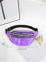 Laser Fanny Pack Belt Bag for Women Cross Body Womens Crossbody Bags Waist Bag Fashion Waist Pack Bum Bag Hiking Running Travel - Image 3