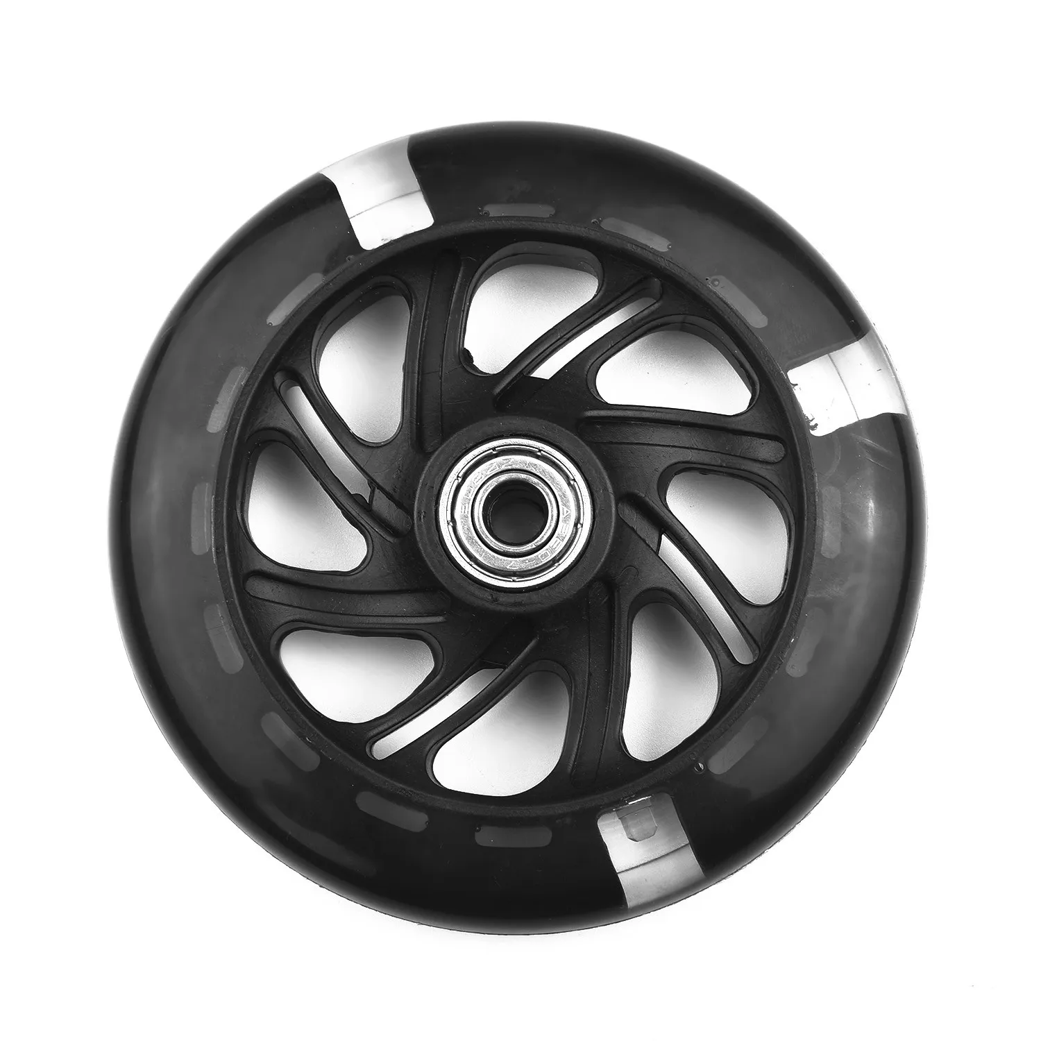 1pc LED-Blitz Rad Blinkende Lichter Zurück Hinten ABEC Für Roller Mini 12x2cm PU Kinder ersetzen Räder Beleuchtung Outdoor Fahrrad Teil – Detail 12