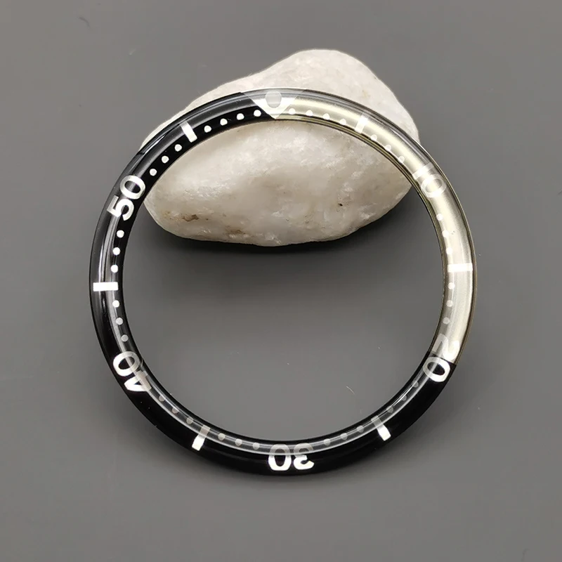Flat Resin Aluminium Bezel Insert for Watch Cases - 39mmx32mm