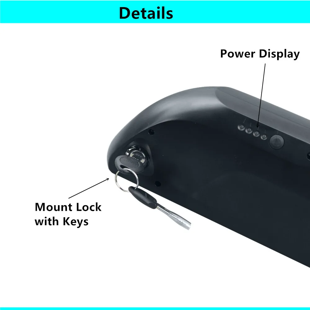 Electric Bike Battery Case Reention Small Thin Tiger Shark Down Tube Dolphin 52 50 pcs 18650 cells 36V 48V