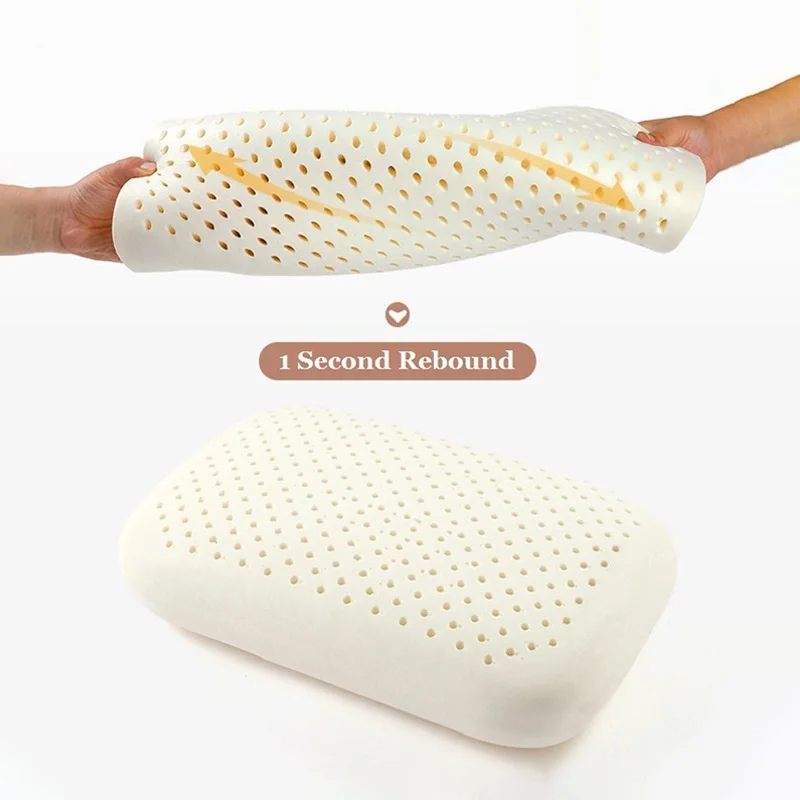 JFLEGAL Natural Latex Pillow Rubber Odorless Neck Pillow Office Cushion Sleep Does Not Collapse Almohadas Para Dormir Oreiller