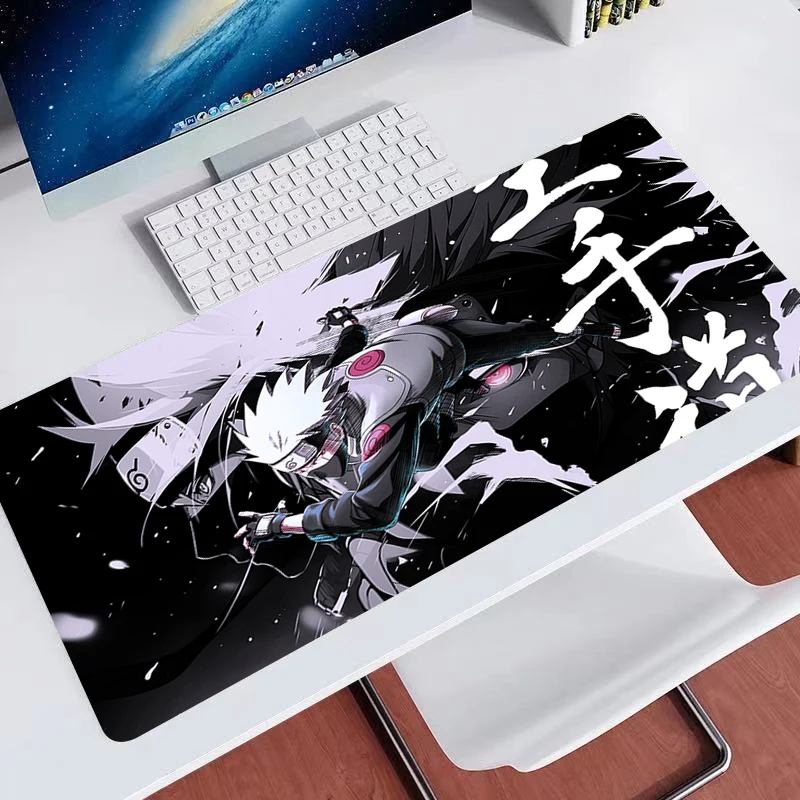 Large Gaming Mousepads N-narutoS Kakashi Hatake Computer Soft Mousepad 900x400 Desk Pads For PC Keyboard Mats non-slipTable Rug 5