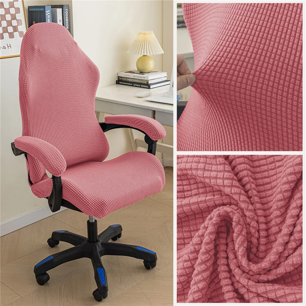 

Corn Velvet Rotating E-sport Chair Cover Soft Elastic Spandex Armchair Seat Case Home Universal Rotating Lift Computer Slipcover