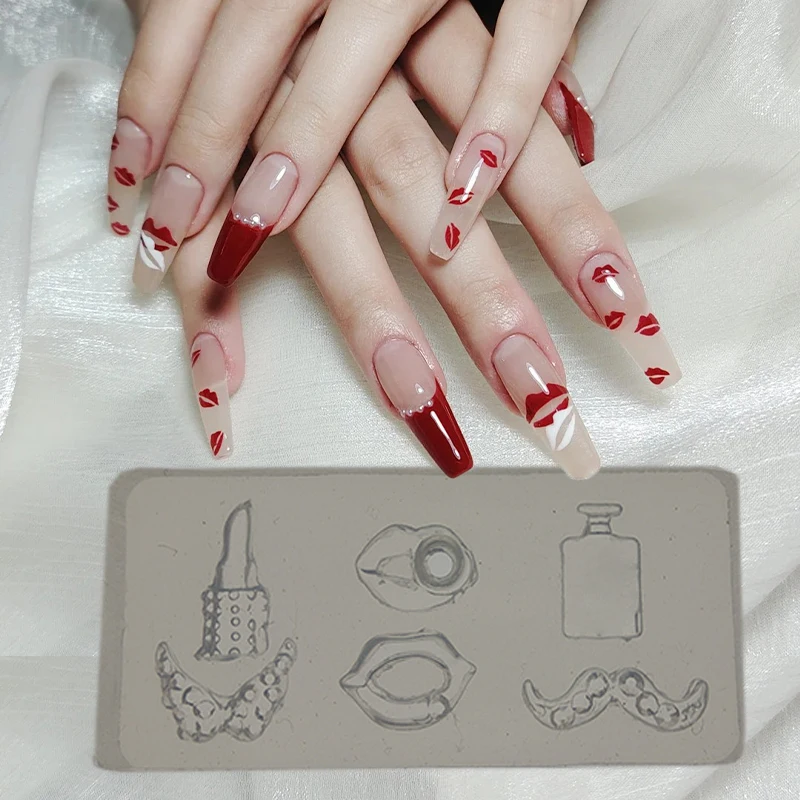 1Pcs Baroque White Horse 3D Acrylic Nail Mold 4*2CM Silicone Stamping Plates DIY Retro Style Resin Mold for Jewelry Making Decor 4