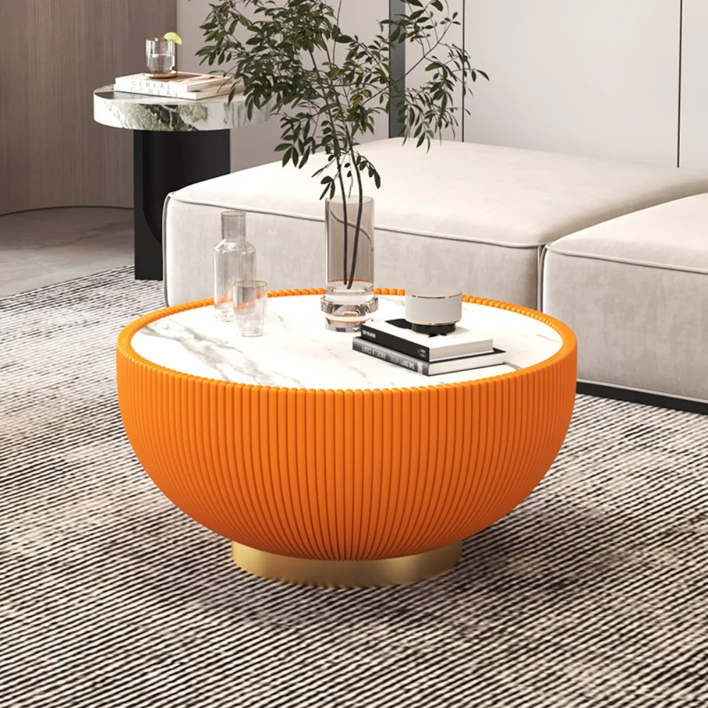 

Living Room Round Coffee Tables Modern Center Floor Hotel Clear Coffee Tables Simple Large Coffee Tables Interior Decorations