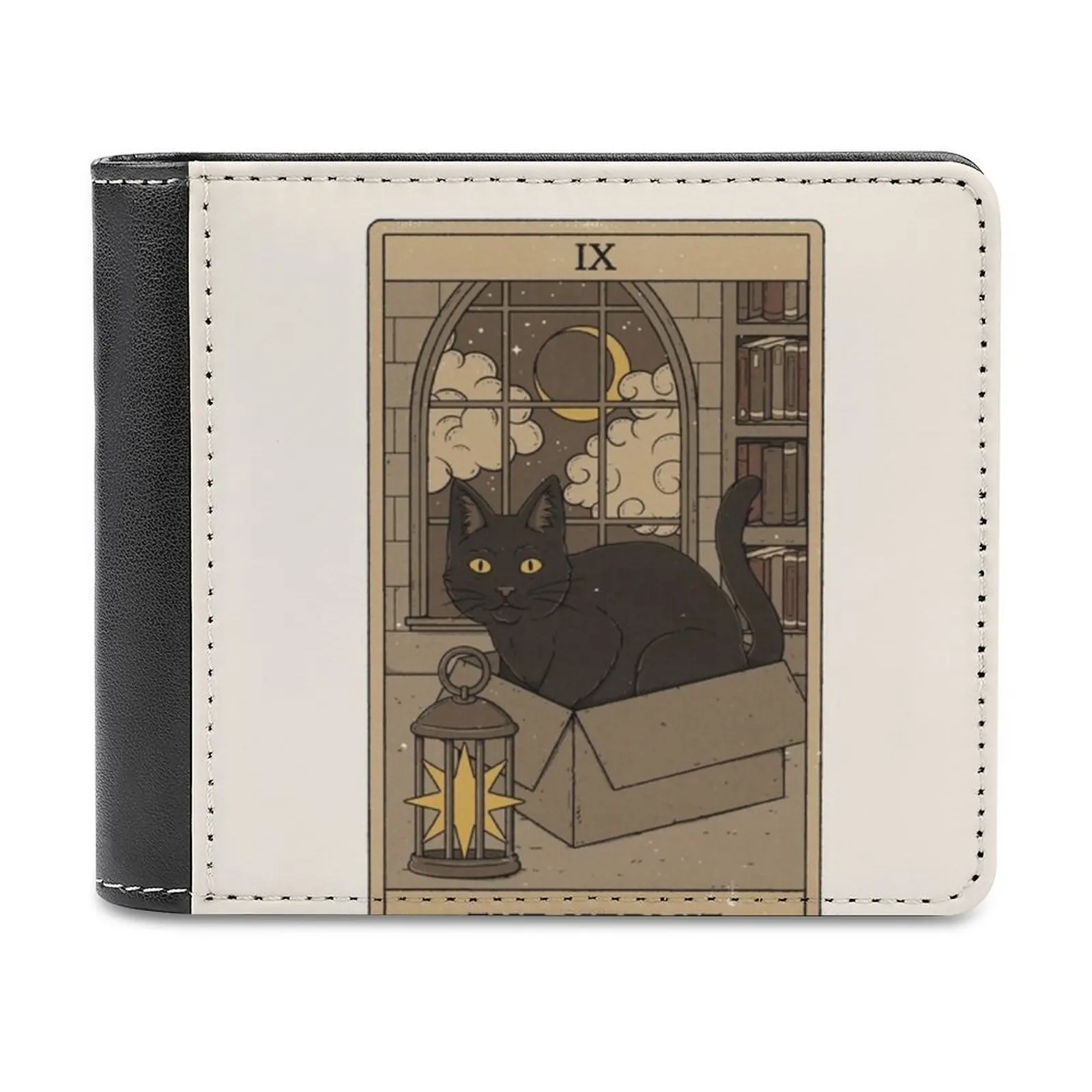 

The Hermit Men's Wallet Purses Wallets New Design Dollar Price Top Men Leather Wallet Magician Wizzard Magical Cat Cats Pet