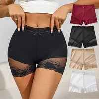 S-4XL Slip taille moyenne pour femme Boxer confortable et respirant en dentelle et taille moyenne extensible sexy 1