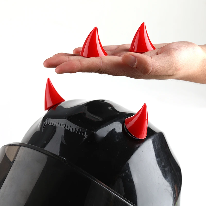 2Pcs Motorcycle Helmet Horn Soft Plastic Motorbike Helmet Horns Sucker