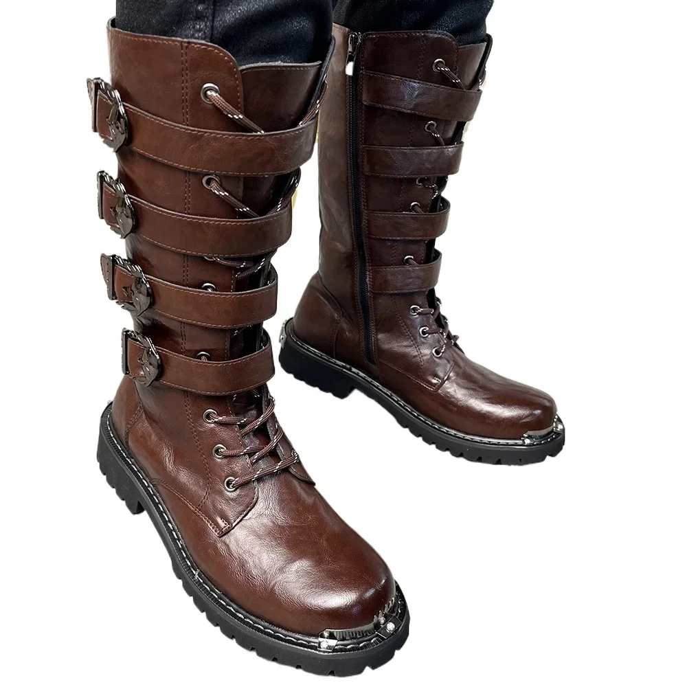 【mnem】1128 Buckle Middle Boots (5 cm) Amazon.com | NIGXWNS Women Platform Knee High Goth Boots Zip