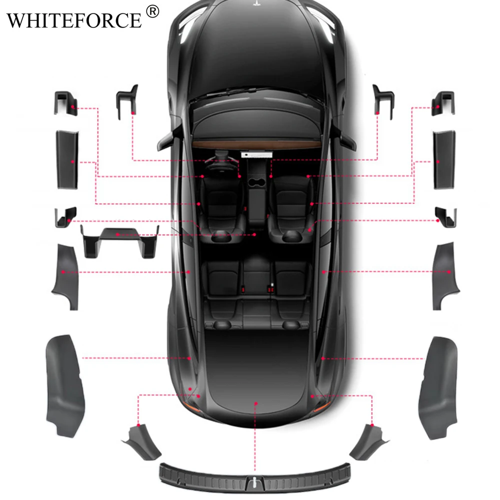 Model Y Anti-Kick Bescherming Shell Set Voor Tesla Model3 2021 -2023 Onder Seat Hoek Guard Voor Achter seat Side Protector Cover