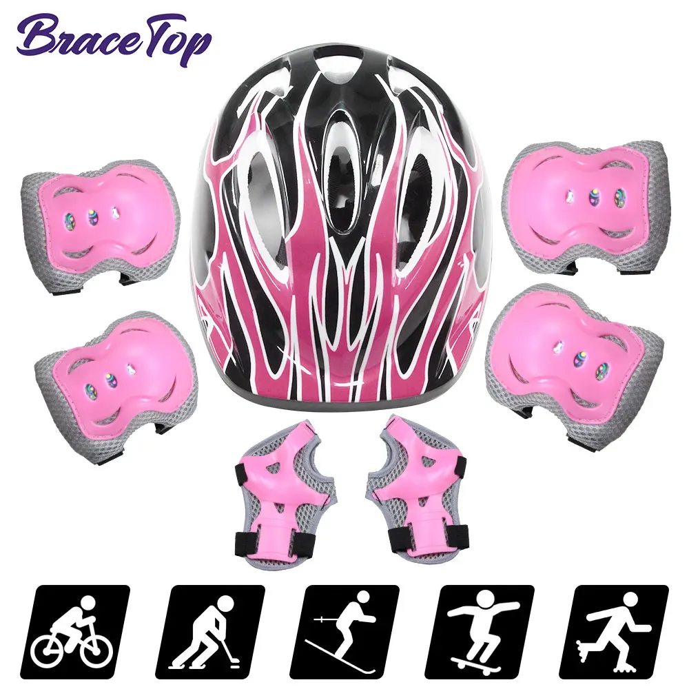 7 pièces/ensemble enfants âgés de 3 à 10 ans avec protège-poignet et genouillères coudières équipement de protection réglable pour enfant en bas âge patinage cyclisme Scooter 1 7 pièces/ensemble enfants âgés de 3 à 10 ans avec protège-poignet et genouillères coudières équipement de protection réglable pour enfant en bas âge patinage cyclisme Scooter 1