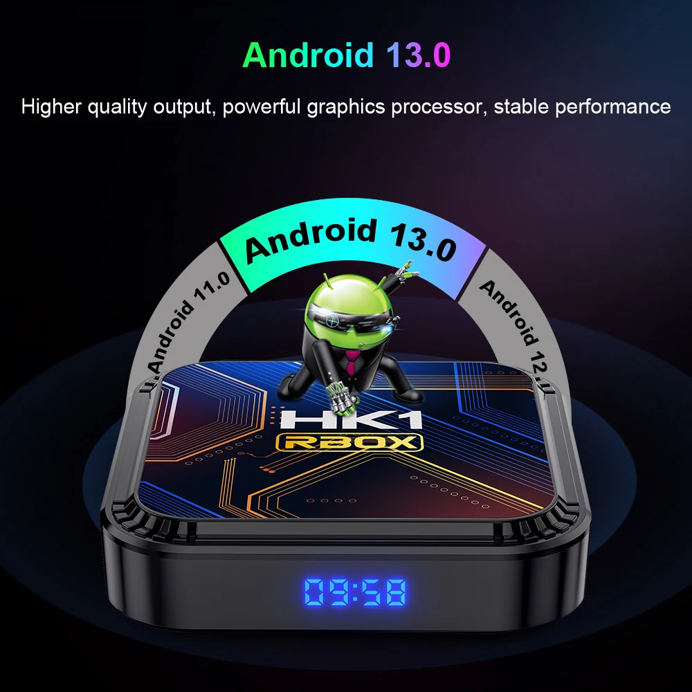 Smart TV Box HK1 RBOX K8S Rockchip3528 8K 4K Android 13 Google Voice Media Player BT 5G Wifi6 4GB 64GB Set Top Box
