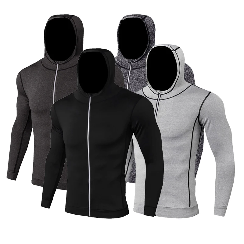 Men Sport Gym Jacket Quick Dry Running Jackets Fitness Hoodies Man Windbreaker Breathable Sport Sweatshirts Man Gym Sportswear