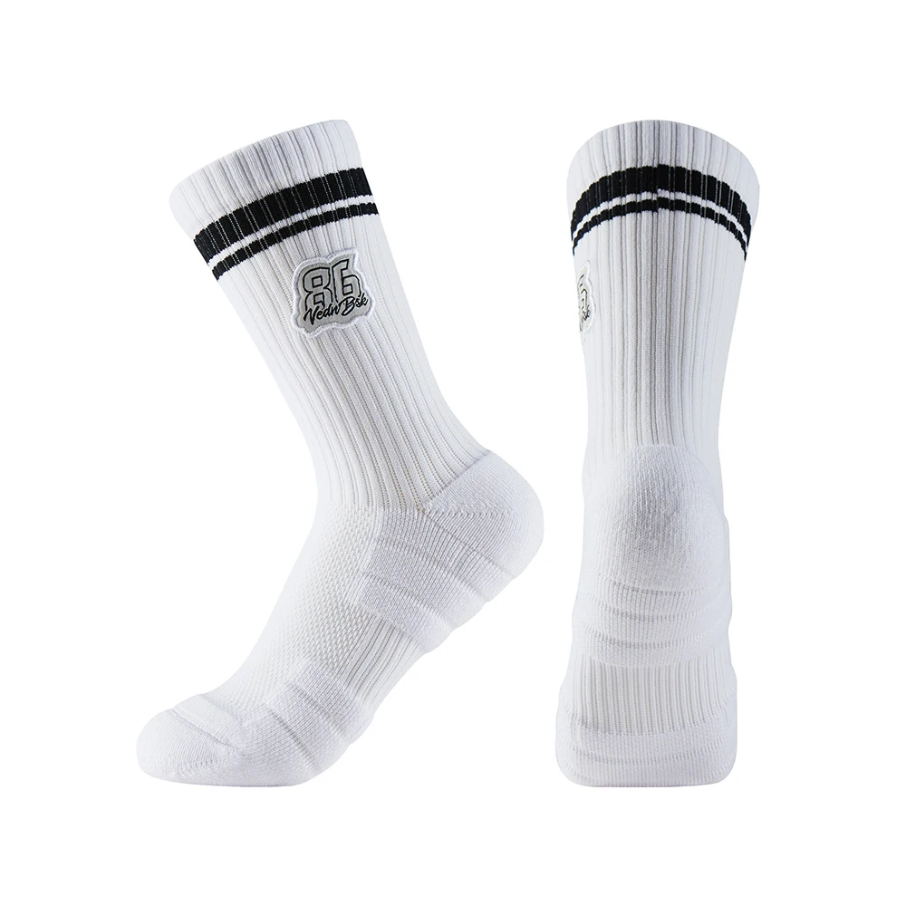 3 Pack Kids Basketball Socks Towel Bottom Crew Length Non Slip Cushioned Sport Socks Ankle Support Youth Boys Girls
