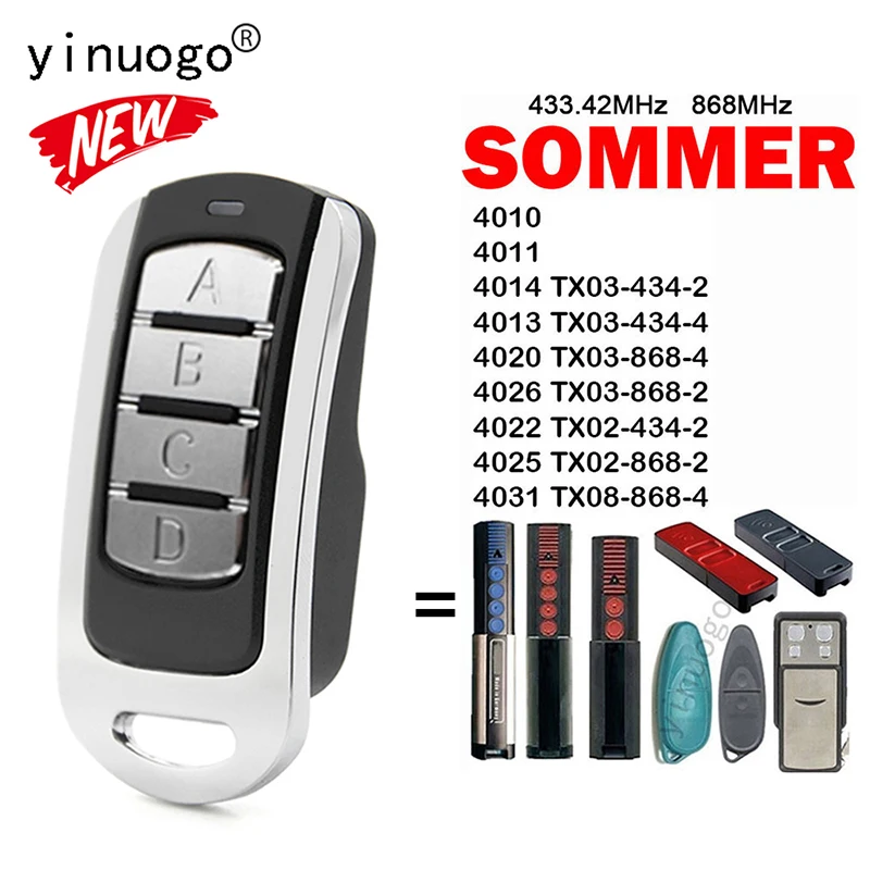   SOMMER 4020 4013 4026 4022 4025 TX02 TX03 434 434-2 434-4 868-2 868-4 4010 4031 TX08-868-4 차고 문 원격 제어 복사기 