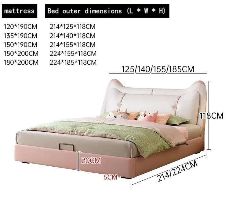Modern Wooden Bedroom Furniture Sets Boy and Girl Kids' Beds with Storage Mattress for Small Rooms