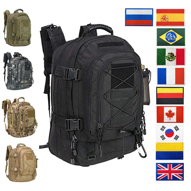 

1000D Nylon Waterproof Men Military Tactical Backpack Army Molle Assault Rucksack Travel Hiking Camping Hunting Climbing Bags