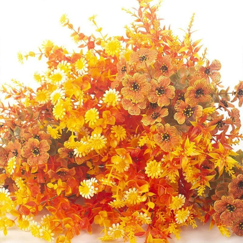 1Pcs Bundle Artificial Fall Flowers Outdoor Garden Decor Autumn Flower Bouquet For Thanksgiving Wedding Home Decoration Creative