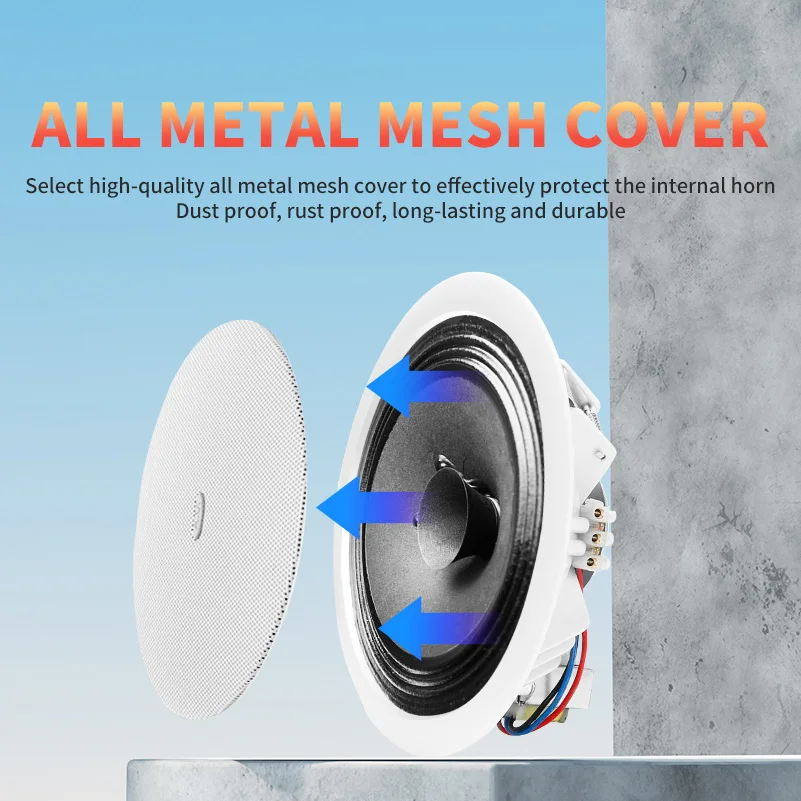 Oupushi fixed pressure suction top horn ceiling ceiling sound background music speaker public broadcast fire embedded sound