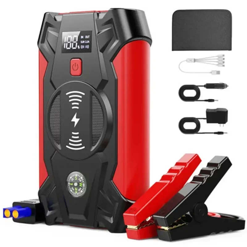 39800mAh Car Jump Starter 1200A LED Display Power Bank Battery Booster 12V Car Battery Charger Starting for 3-5L Vehicle