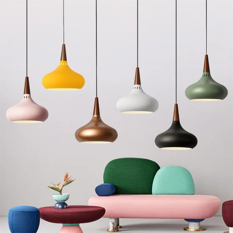 

Modern LED Pendant Light Iron Hanging Lamps Living Room Kitchen Island Light Fixture Dining Restaurant Chandelier Indoor Cafe