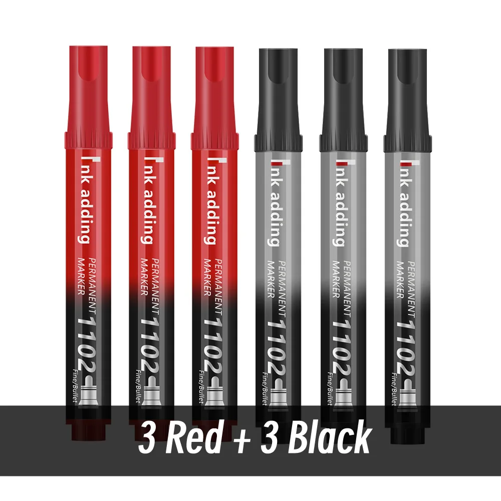 Pack of 1/10/20 Fine Tip Waterproof Permanent Marker Pens - Quick Drying, Multi-Surface Use on Wood, Stone, Metal & Glass; Assorted Colors