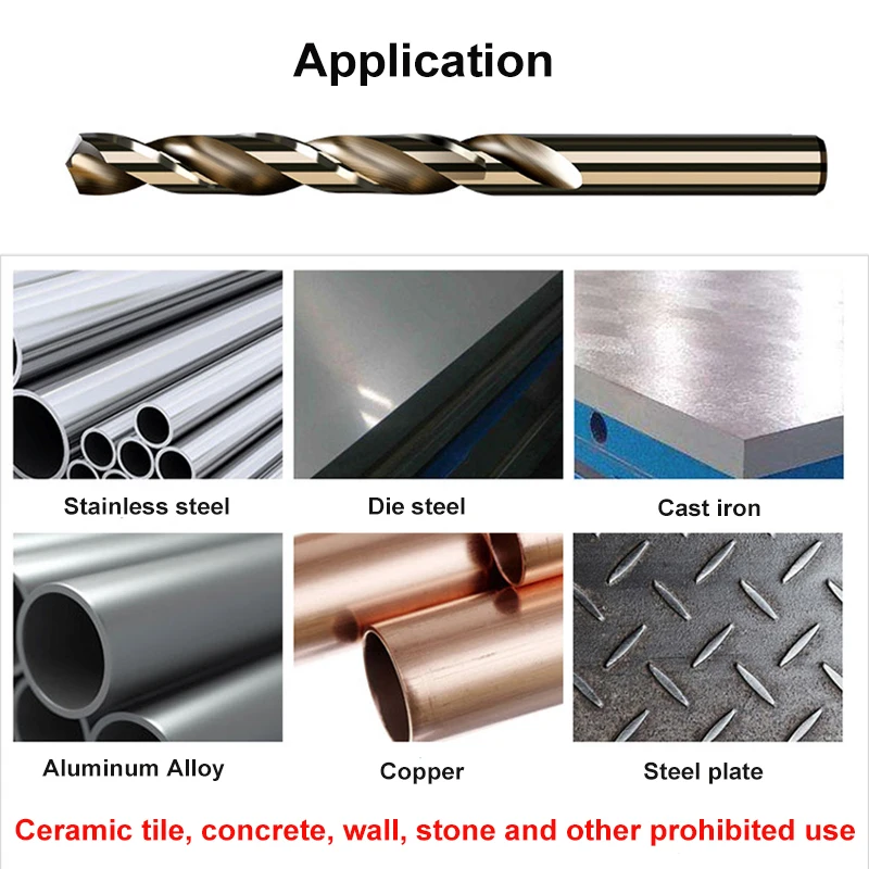 5-10 stücke 1-13mm HSS M35 Kobalt Spiralbohrer Set Solide Wolfram Bits Für Edelstahl aluminium Eisen Holz Metall Bohrer bits – Detail 7