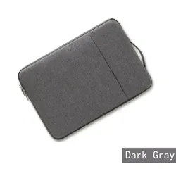 Premium 13 - Inch Laptop Sleeve with Handle and Storage Pocket - 13 - 14 inch - 33x23x2cm (Dark Gray)
