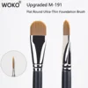 Upgraded M-191 Flat Round Ultra-thin Foundation Makeup BrushProfessional Contour Liquid  Foundation Cream Concealer Make-up Tool 2