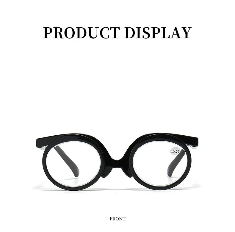 Praktischer einteiliger Flip-Make-up-Spiegel für ältere Menschen, neuer mehrfarbiger Rahmen, hochklappbare Make-up-Brille – Detail 6