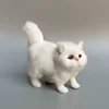 Simulation Cat Plush Toys Soft Stuffed Kitten Model Fake Cats Realist Animals for Kids Girls Birthday Valentine's Day Gift 2