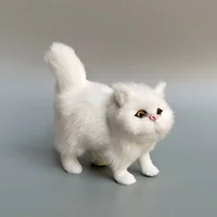 Simulation Cat Plush Toys Soft Stuffed Kitten Model Fake Cats Realist Animals for Kids Girls Birthday Valentine's Day Gift 2