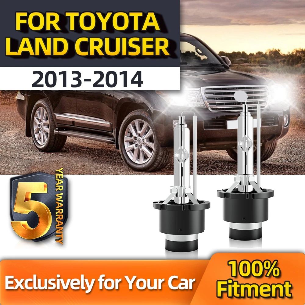 

Crossfox D4S Super Vision 6000K Bright White HID Headlamp Light 12V 35W Original HID 2pcs For Toyota Land Cruiser 2013 2014